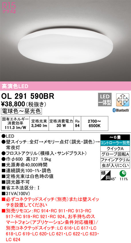 ODELIC 【OL291302R】オーデリック シーリングライト LED一体型 高演色