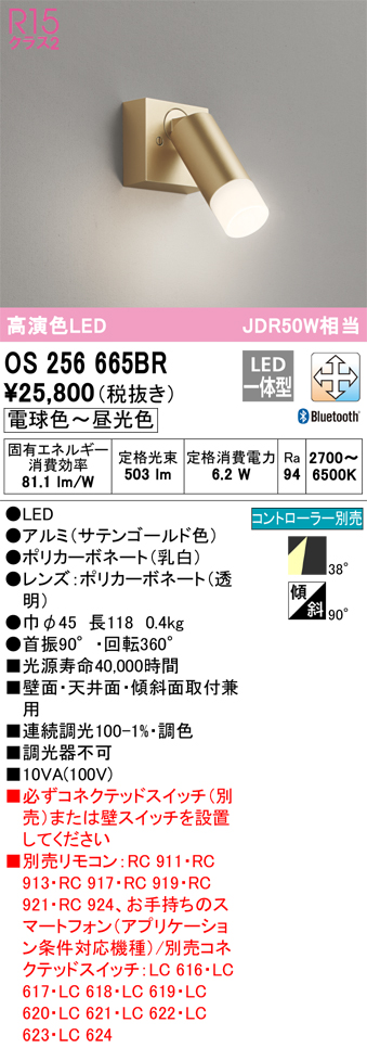 OS256665BRLEDスポットライト MINIMUM-S ＋ACCENT R15高演色 クラス2