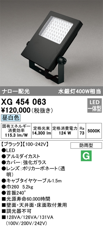 最適な材料 XG454063 エクステリア LEDスクエアスポットライト 投光器 