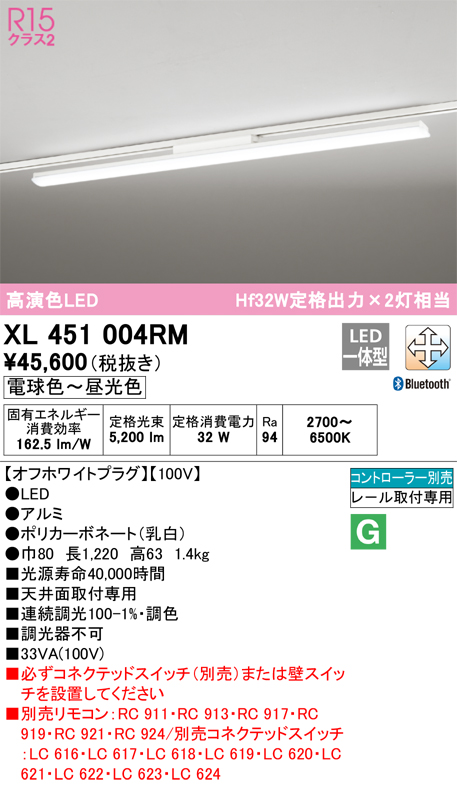 XL451014RC LEDベースライト ライティングダクトレール用 LED-LINE R15
