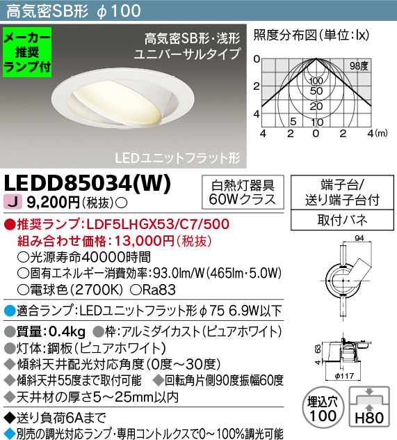 LEDD85034-W-lampset