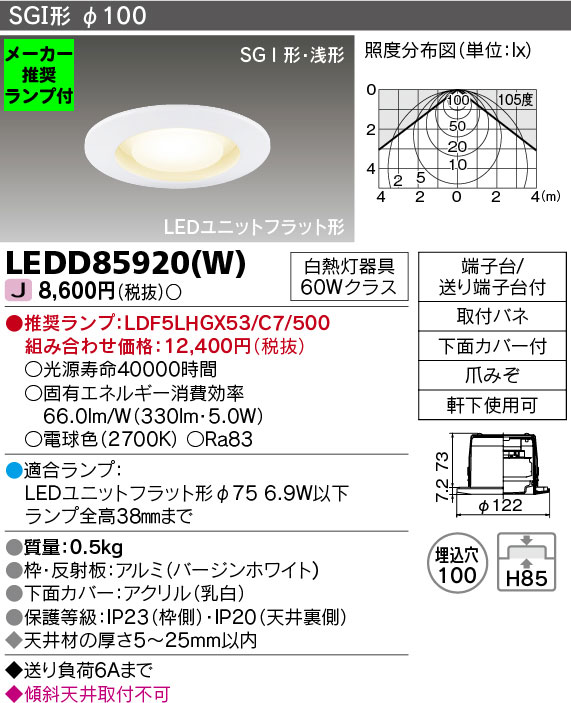 LEDD85920-W-lampset