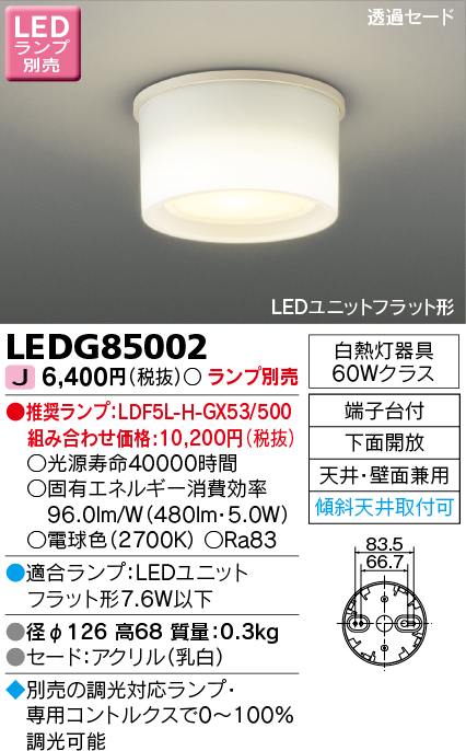 LEDユニット フラット形 - 蛍光灯・電球