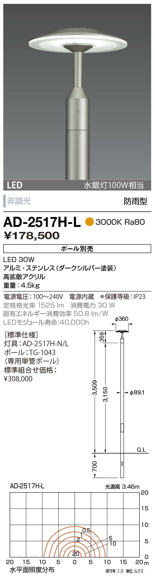 YAMADA 山田照明 エクステリア AD-2517H - 1