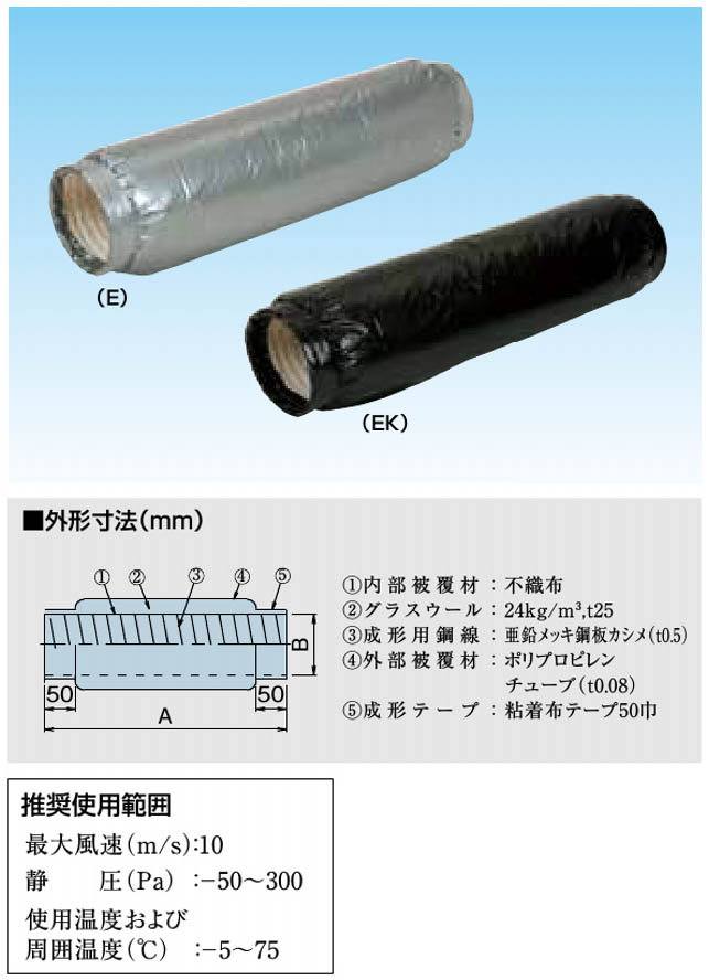 オーケー器材(DAIKIN ダイキン) K-FDP1510EK フレキシブルダクトストレート10m(保温)