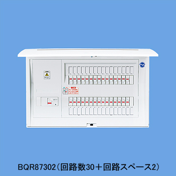 Panasonic 住宅分電盤コスモパネル コンパクト21リミッタースペースなし ドア付 プラスチック製 露出・半埋込両用形回路数：8+2  主幹容量：40ABQR8482