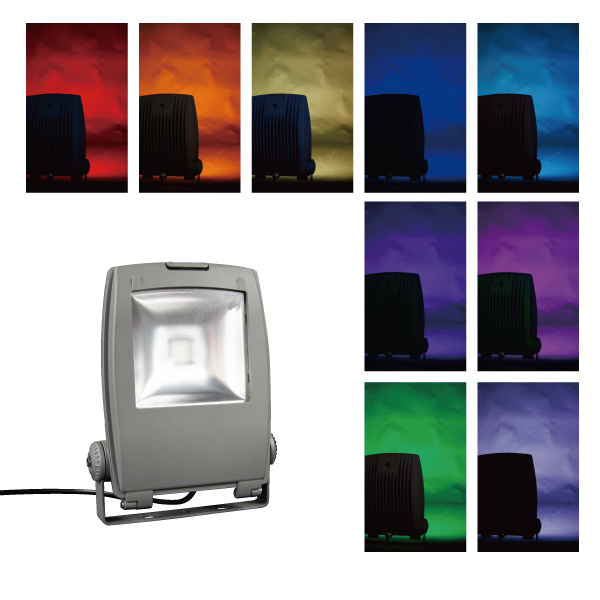 PDS-C01-40FL 施設照明 LEDプロジェクションライト（投照器）散光型（照射角85°） フルカラー  40W型専用リモコンでカラー切替、明るさ調整などが可能ジェフコム 照明機器 タカラショップ