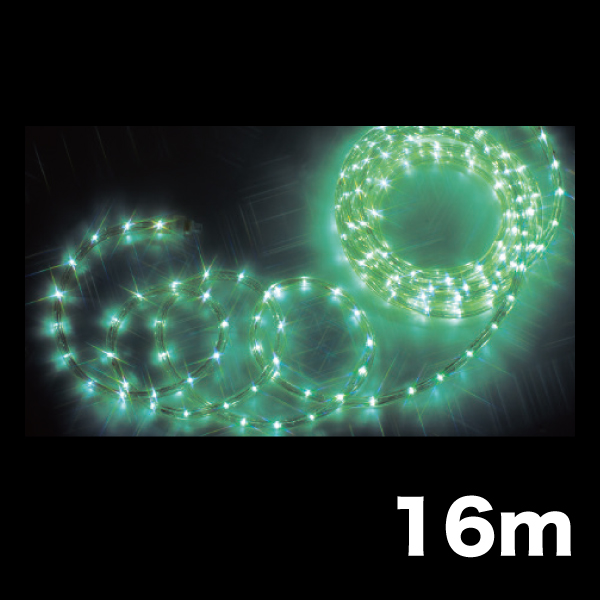 デンサン LEDソフトネオン 緑×緑 16m (40mmピッチ・24球 m) PR-E340-16GG - 2