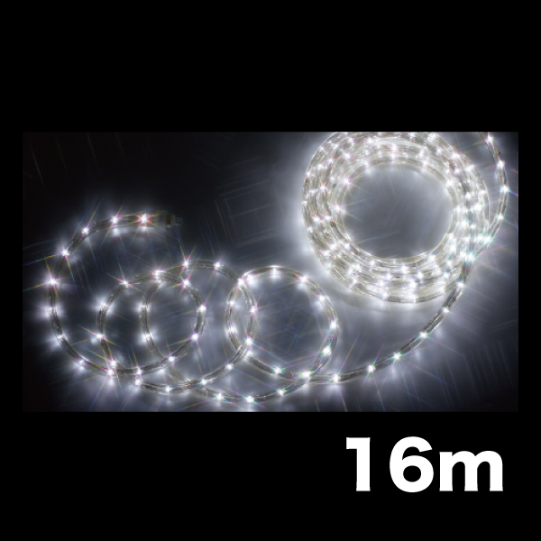 デンサン LEDソフトネオン 白×白 16m (40mmピッチ・24球 m) PR-E340-16WW - 3