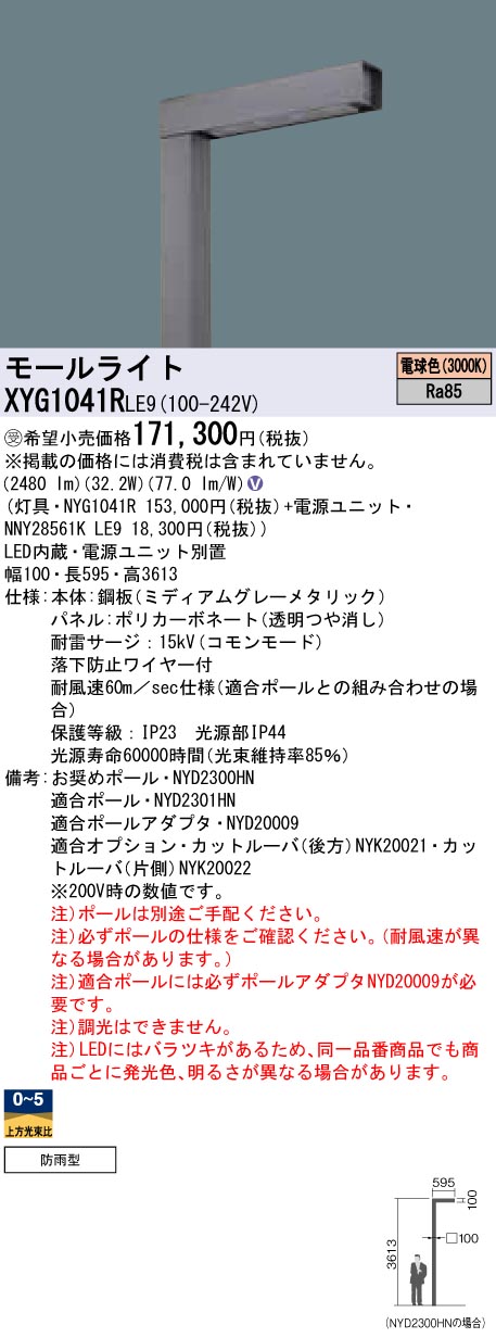 タイプ カットルーバ（後方用）NYK20021 パナソニック らんぷや - 通販