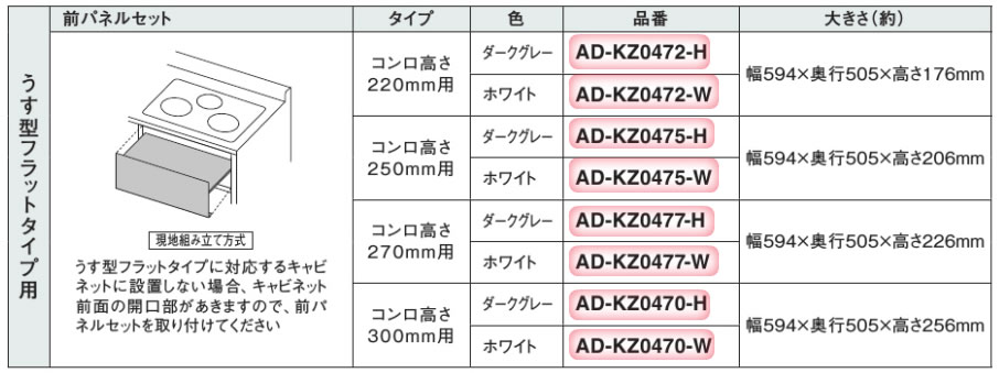 AD-KZ0475-H パナソニック Panasonic 関連部材別売品 IHクッキングヒーター | タカラサービス