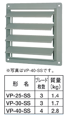 VP-25-SS東芝 産業用換気扇用 部材有圧換気扇ステンレス形用 風圧式シャッター ステンレス製 ＜標準形用＞ 25cm用