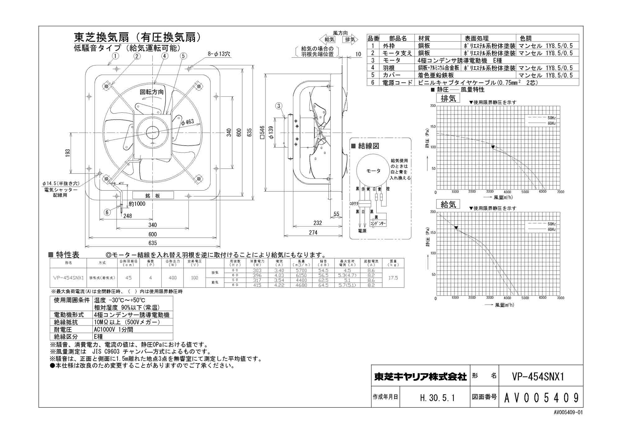 東芝 TOSHIBA 産業用換気扇 VP-354SNXA - 3