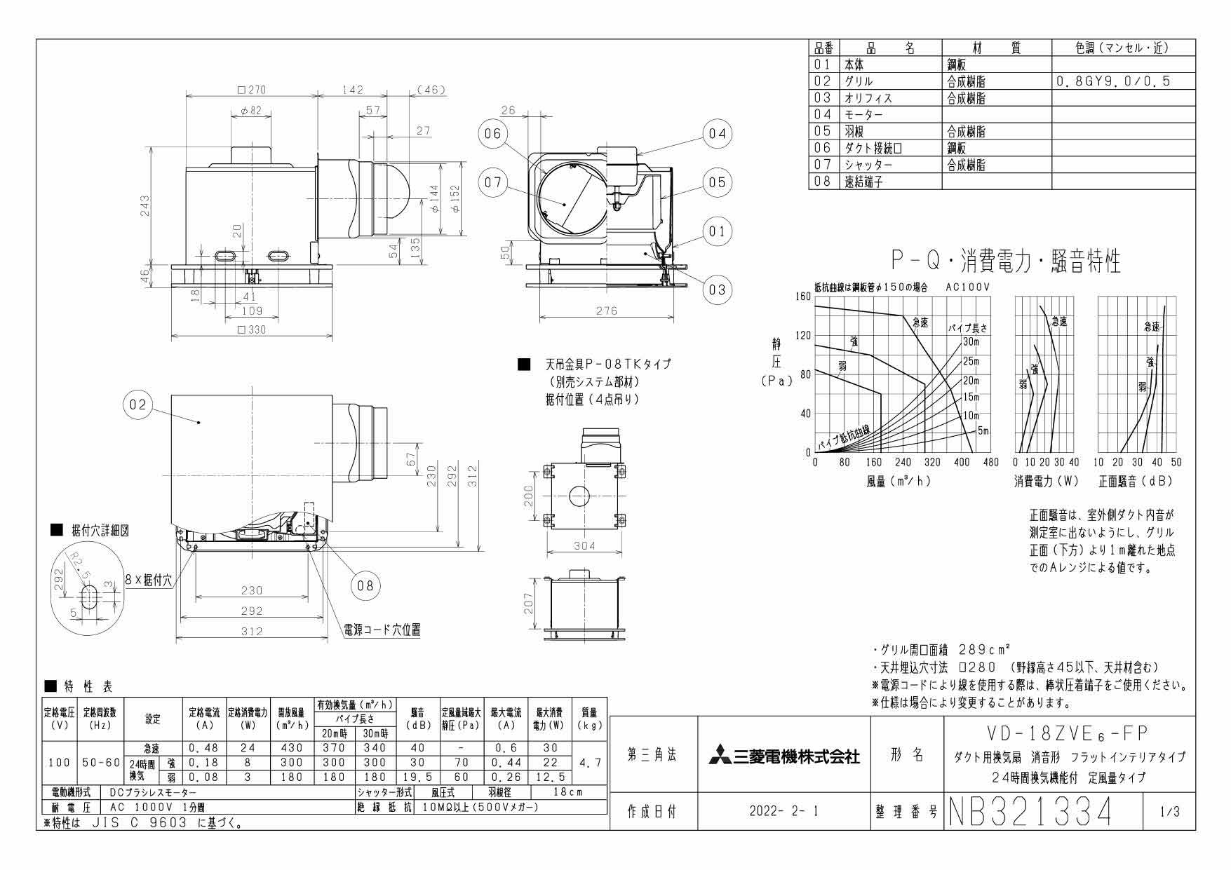 驚きの安さ 三菱電機 MITSUBISHI ELECTRIC 天井埋込形ダクト用換気扇 台所用オール金属 定風量タイプ VD-18ZV6 