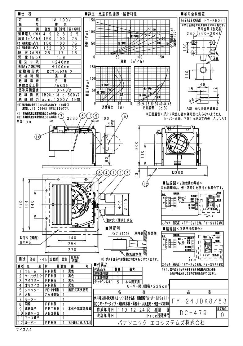 XFY-24JDK8-83 | 換気扇 | XFY-24JDK8/83パナソニック Panasonic 天井