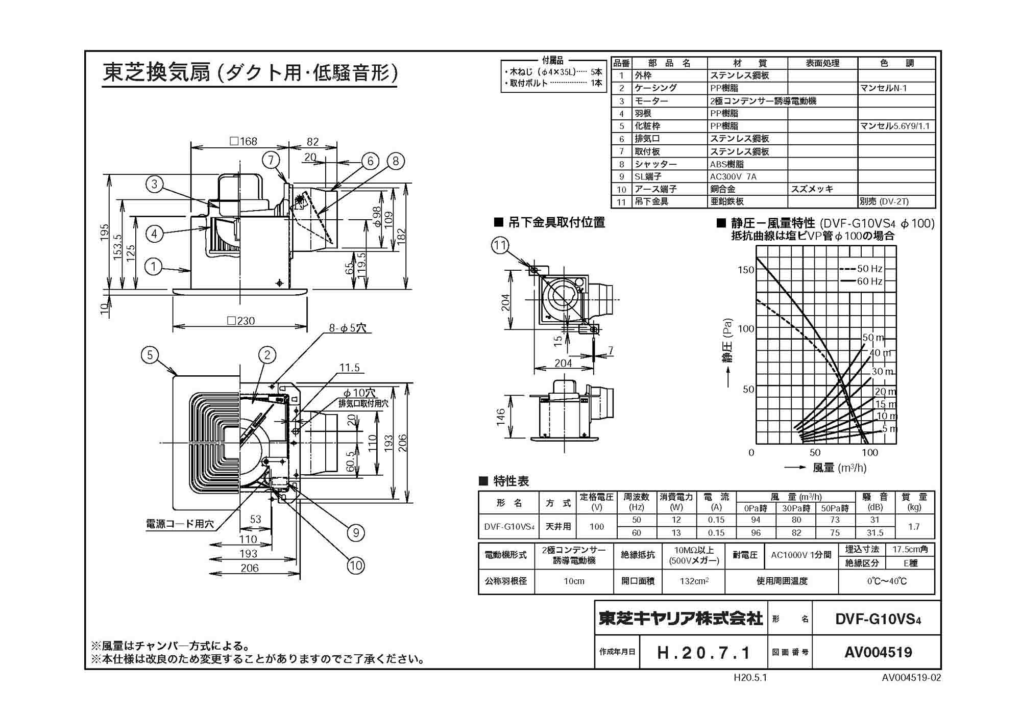 東芝 TOSHIBA ダクト用換気扇 DVF-G10VS4 - 5