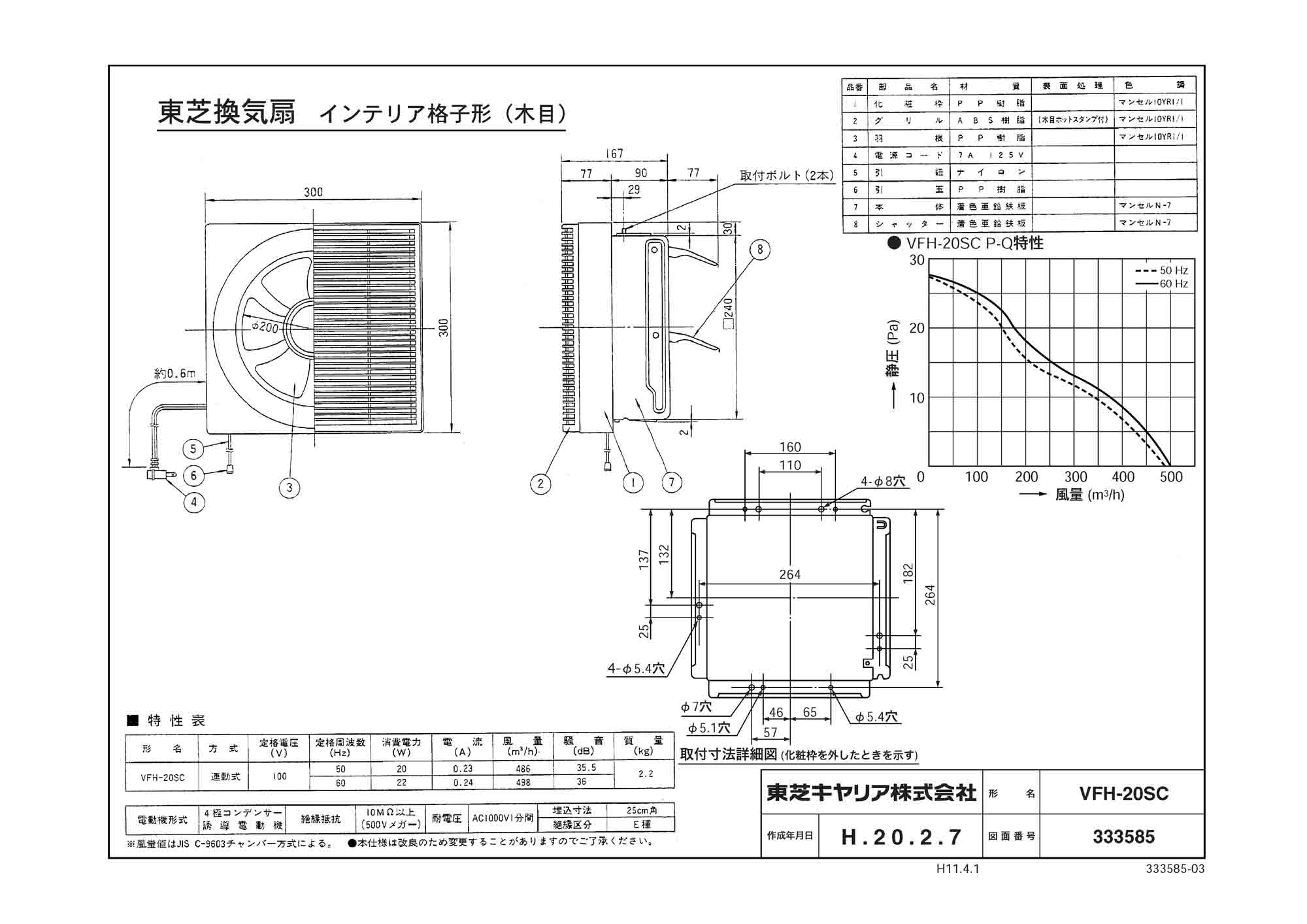 家庭用換気扇 東芝 TOSHIBA 一般換気扇 VF-20S1