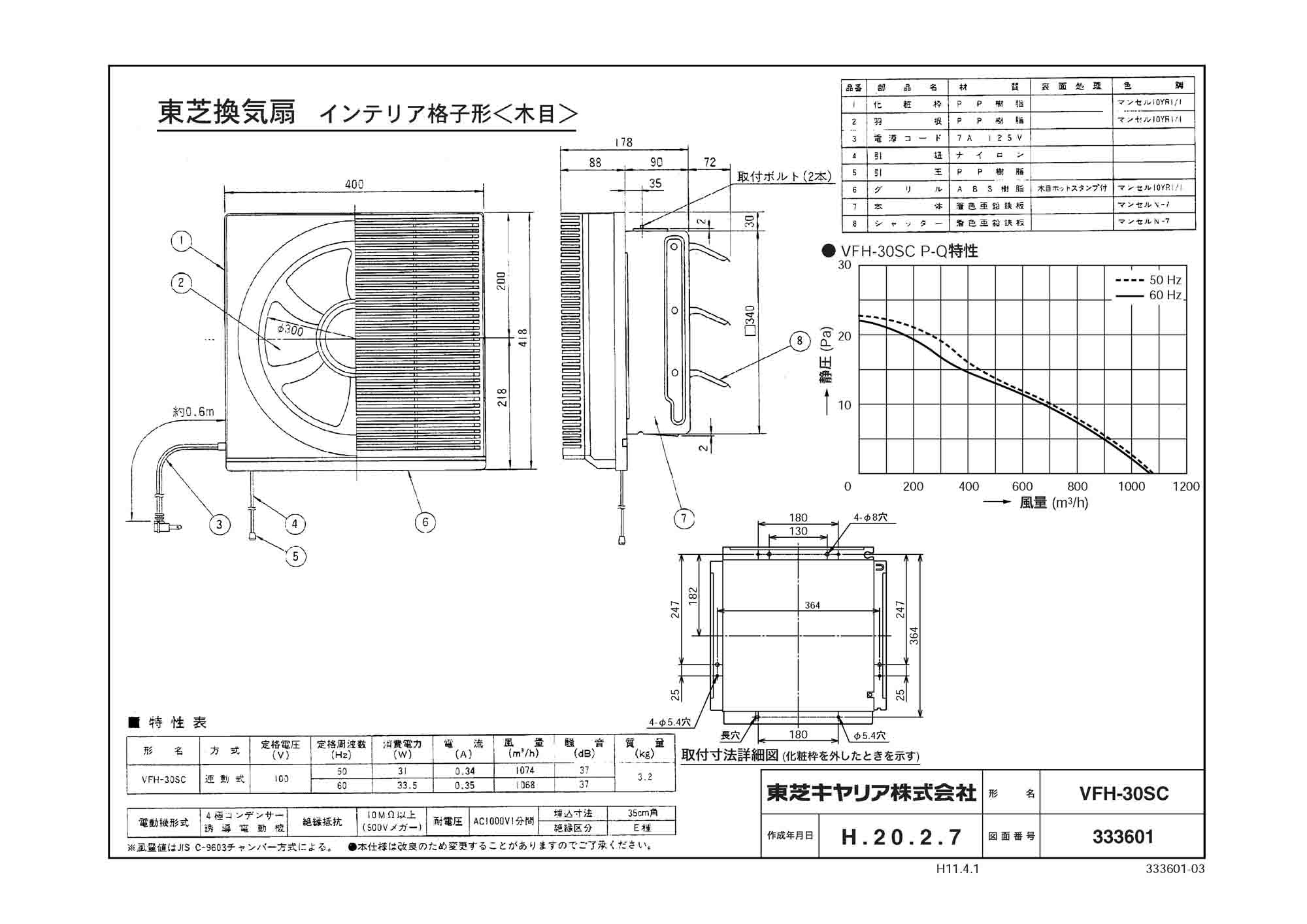 東芝 TOSHIBA 一般換気扇 VFH-30SC 通販