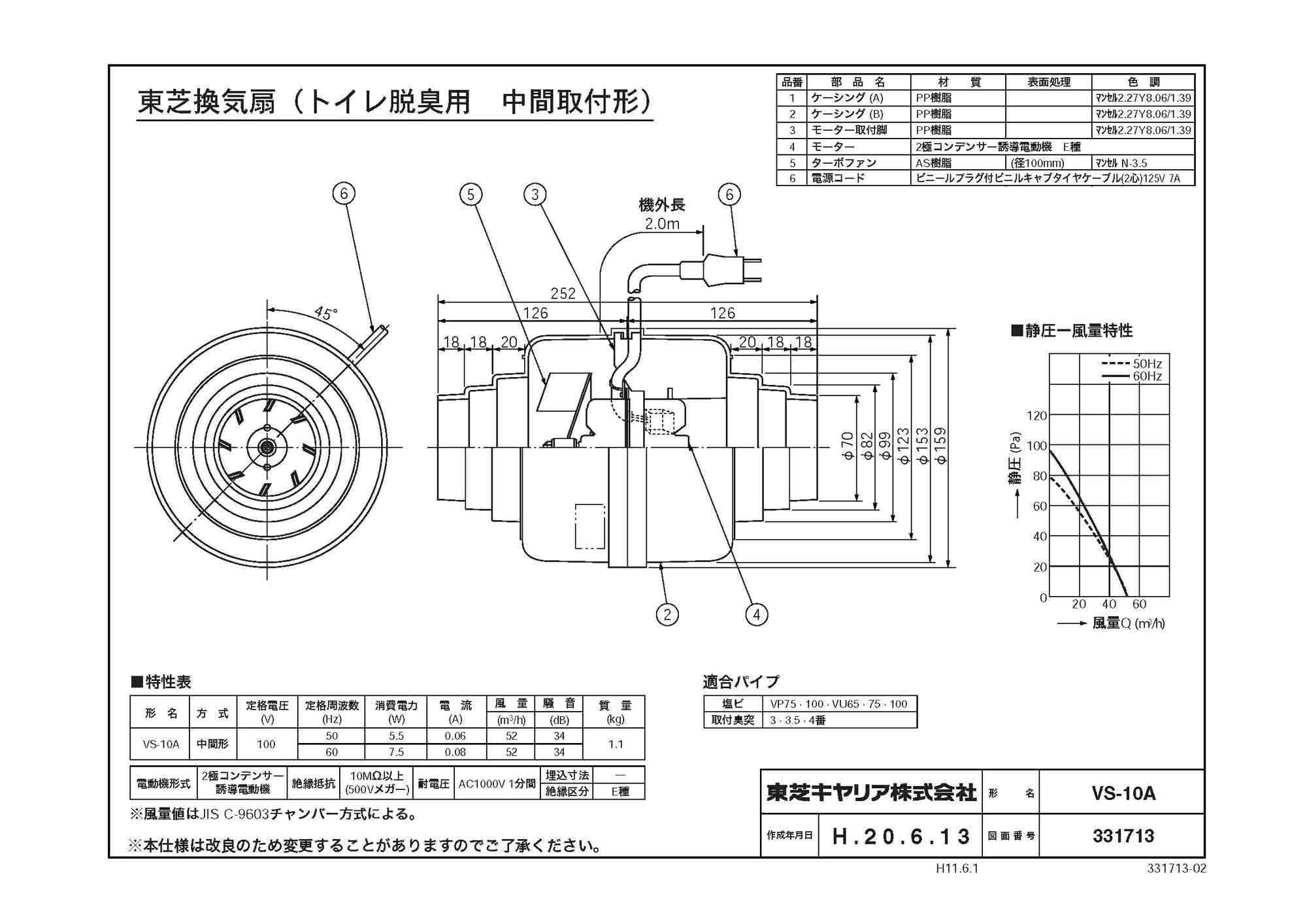 東芝（TOSHIBA） 換気扇 VT-12DA トイレ用換気扇 汲み取り式トイレ専用