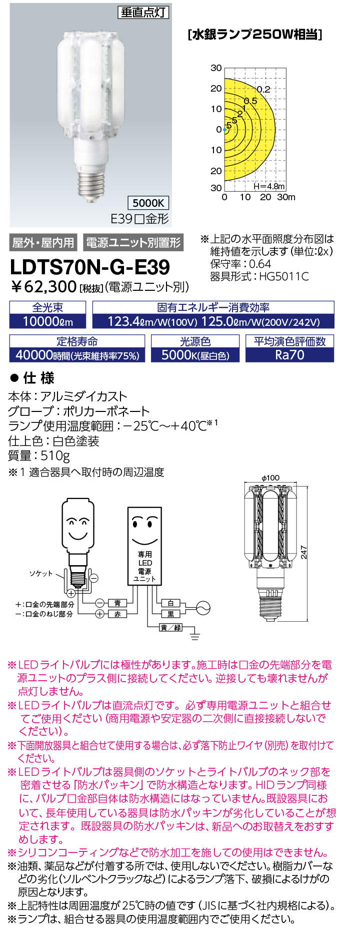 手数料 送料込み 岩崎電気 と電源装置の2セット LEDバルブ