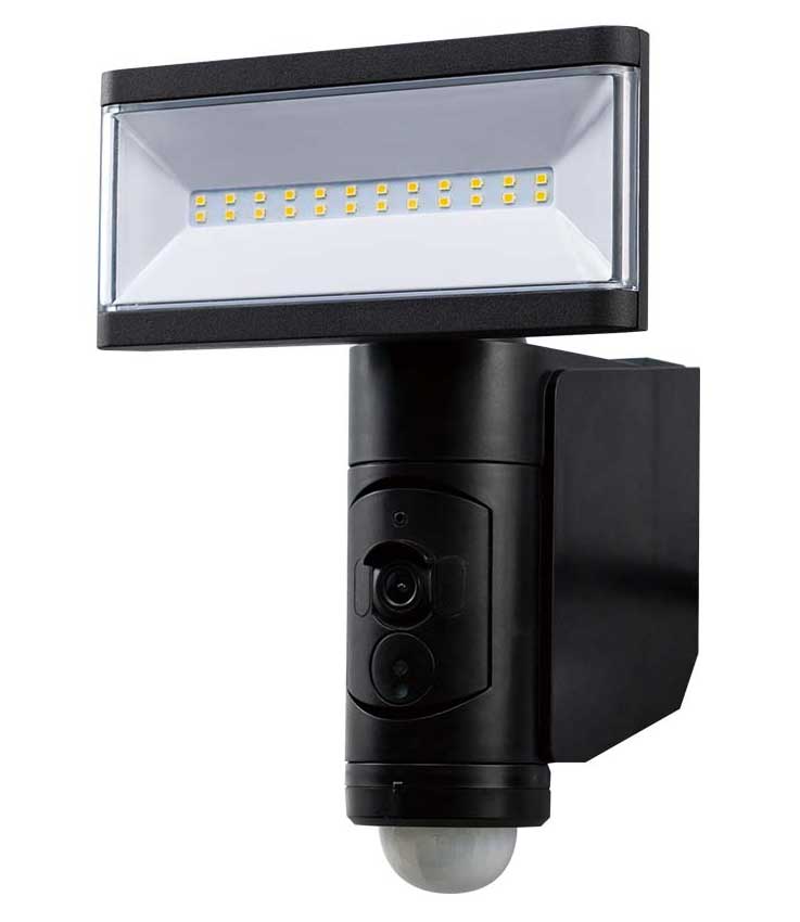 DSLD10CC1 カメラ付LEDセンサーライト 1灯型 検知範囲180度 全光束1000lm DXデルカテック 防犯・セキュリティ用品