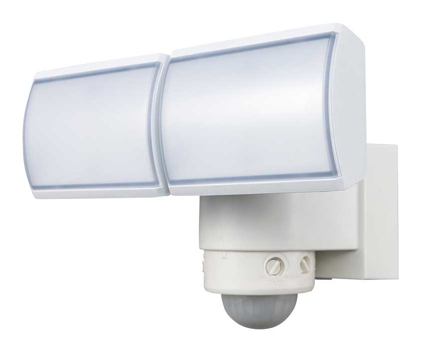 贈り物 デルカテック LEDセンサーライト 2灯型 白 DSLD20C2 W DXアンテナ